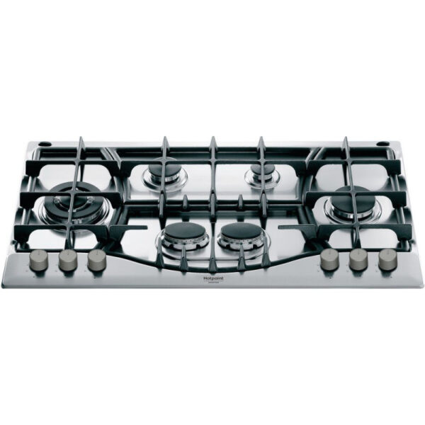 TABLE DE CUISSON 90CM GAZ 6 F INOX ARISTON